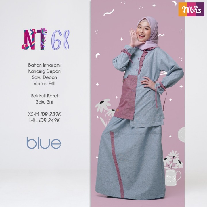 BISA COD - Baju Muslim Gamis Anak Perempuan Tanggung Remaja NIBRAS TEEN NT 068 Terbaru 2021