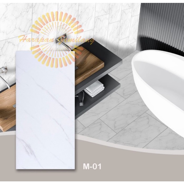 Stiker Dinding Motif Marmer Granit Premium 30x60