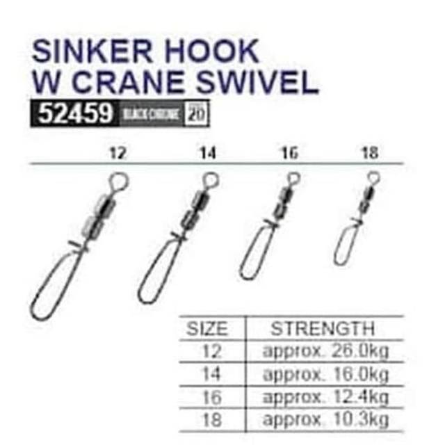 SINKER HOOK with CRANE SWIVEL  OWNER