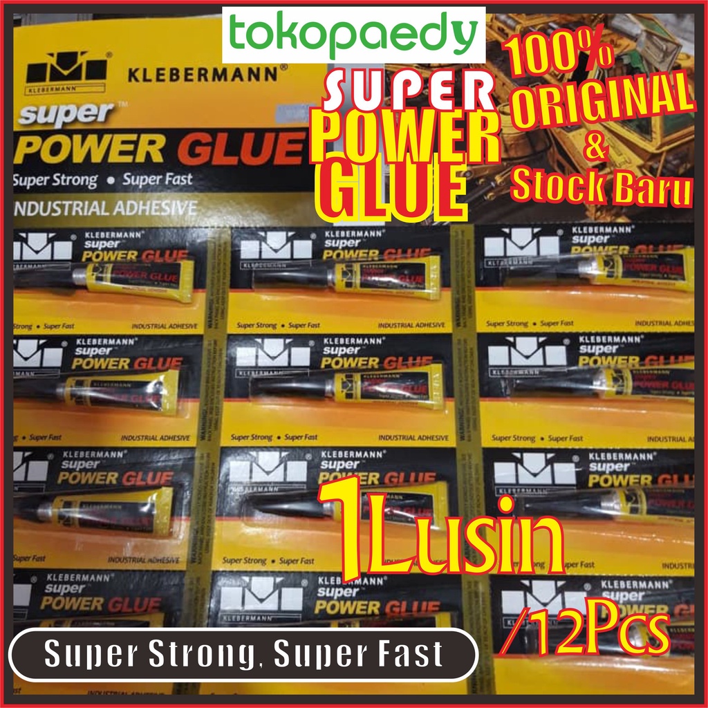 

[PERLUSIN] Lem SUPER Power Glue KLEBERMANN Super Strong & Fast -100% ORIGINAL dan Stock BARU