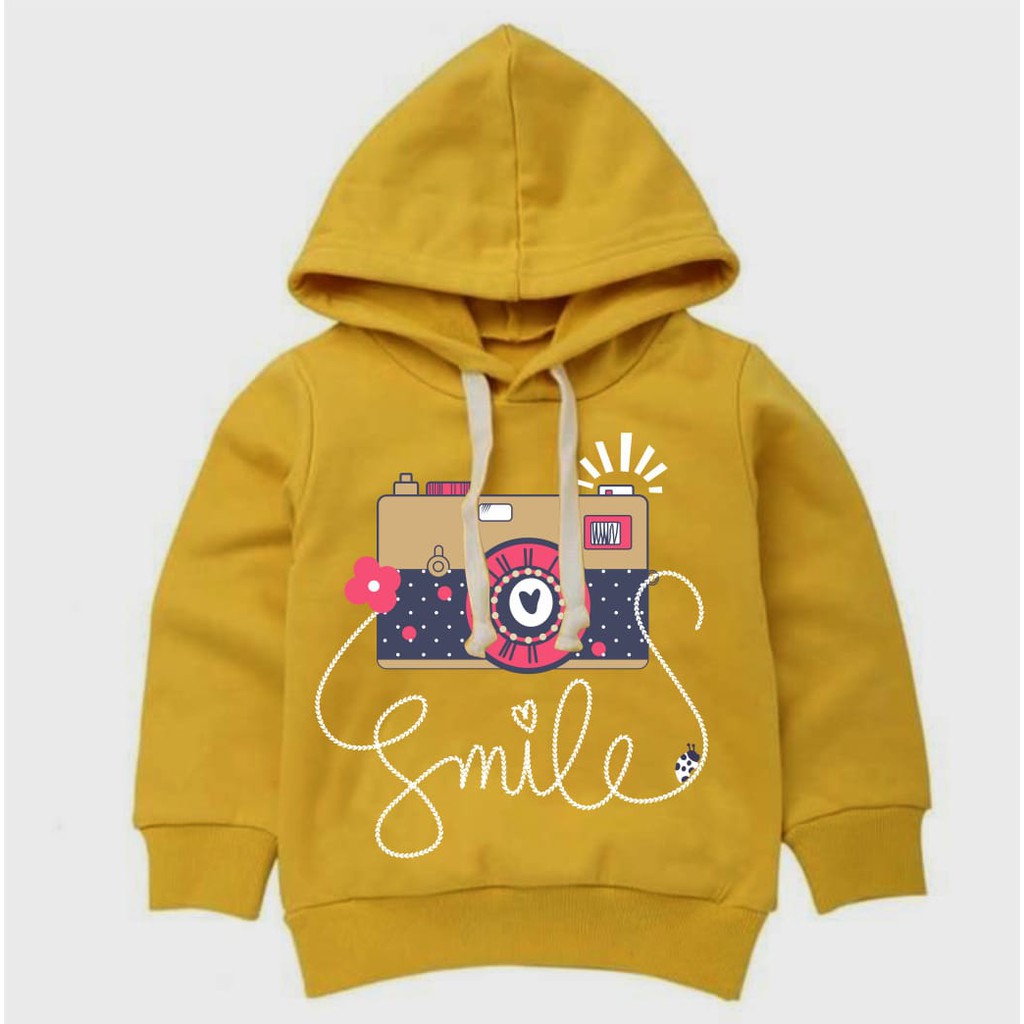 KALILA - CAMERA Sweater Hoodie Anak Perempuan Umur 1-5 Tahun | Sweater Hodie Anak Cewek