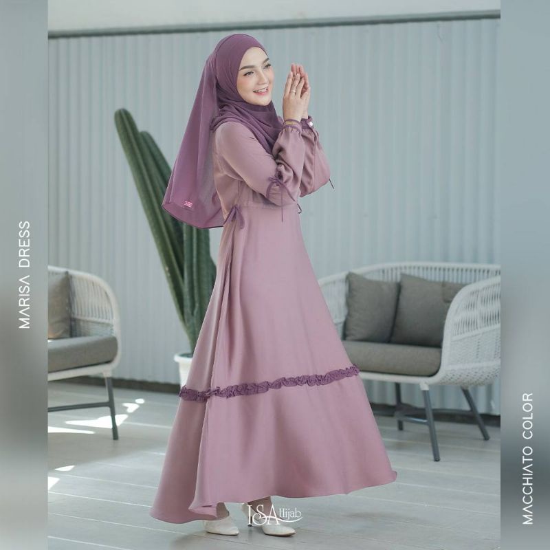 Marisa dress by Isa hijab Machiato size S set khimar