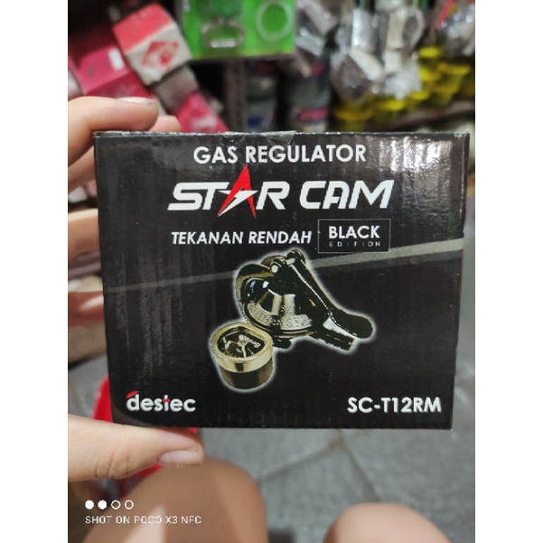 regulator gas STARCAM  ( cekak + meteran ) untuk pemakaian rumah tangga/ kepala gas LPG STAR CAM cocok untuk semua merk kompor gas