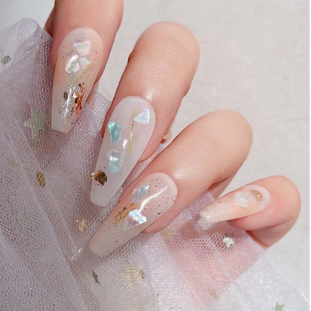 Mxbeauty Ornamen Sequin Abalone 3D Dekorasi Nail Art / Manicure