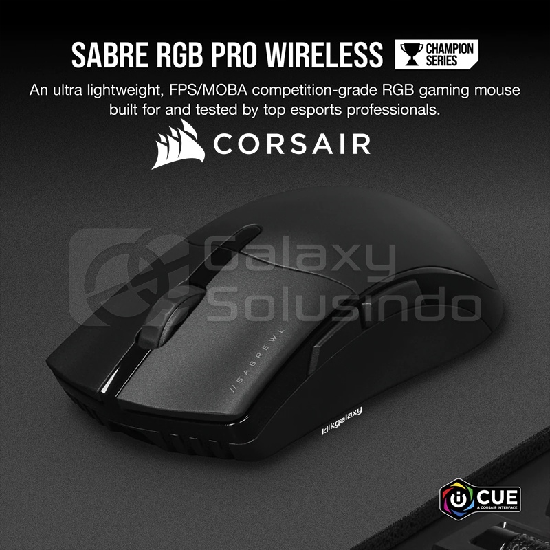 Corsair SABRE RGB PRO CHAMPION SERIES Ultra LightWeight Wireless Gaming Mouse