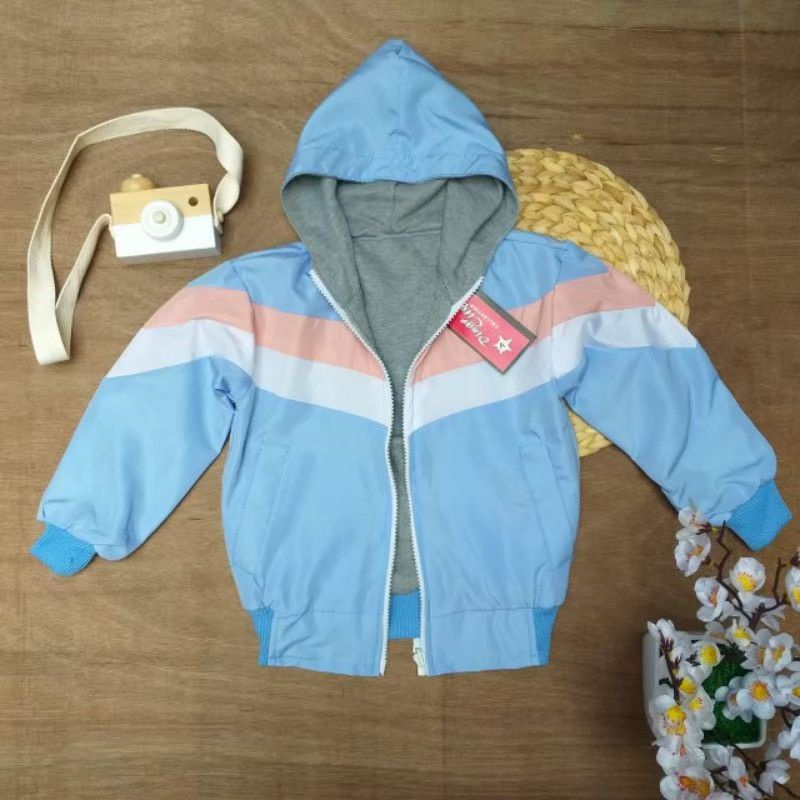 Jaket anak laki-laki perempuan hoodie model resleting warna warni jaket hoodie anak