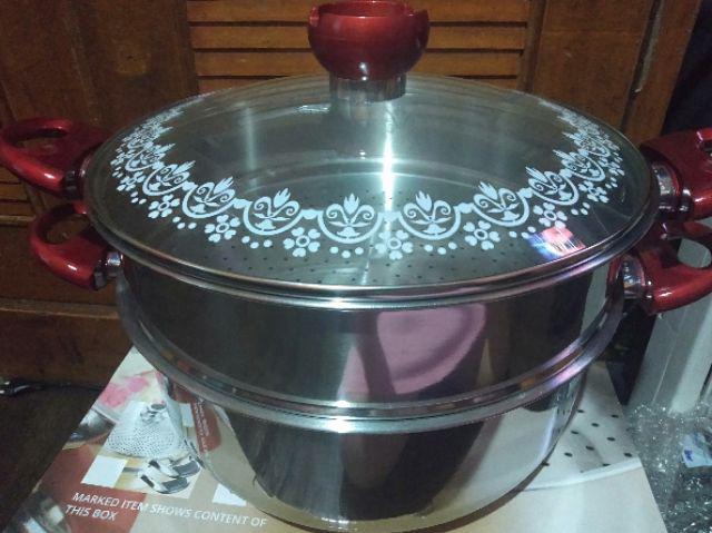 Supra Steamer 28cm / Panci Kukus 2 Susun Diameter 28cm Stainless