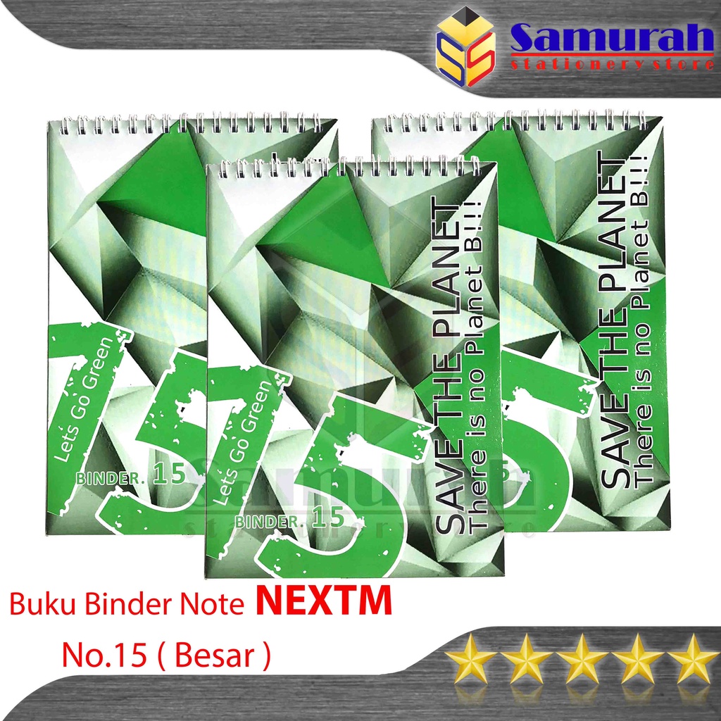 

Buku Catatan Next-M Besar No.15 Garis / Binder Note Next M BIG no 10 / Buku Jurnal Ring Saku Gede Bergaris 14,5 x 21 cm