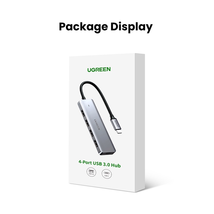 【Stok Produk di Indonesia】Ugreen Hub Splitter 4 Port USB Tipe-C Ke USB 3.0 Untuk MacBook Pro iPad Pro Samsung Galaxy Note 10 S10