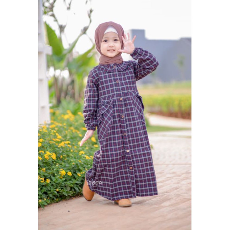 gamis Flanel anak kualitas premium