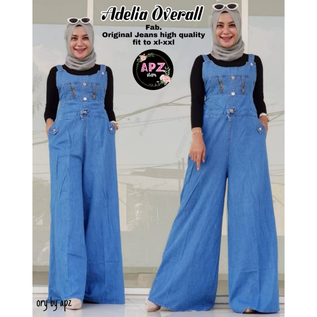 ADELIA OVERALL ZIPPER JAMSUIT KEKINIAN PREMIUM MURAH