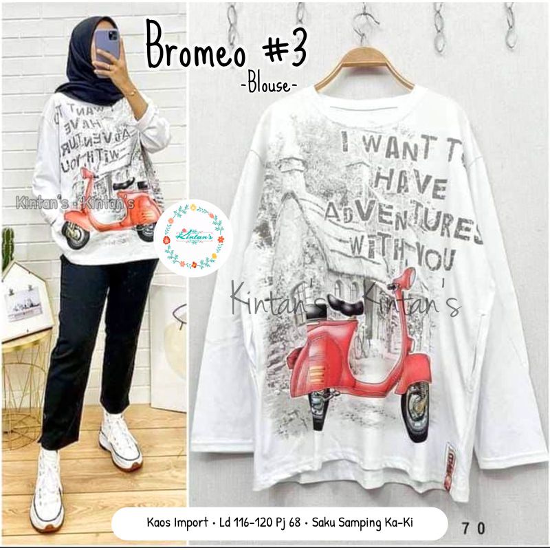 BROMEO BLOUSE BY KINTAN'S (Blouse muslimah) Blouse babytery halus kekinian