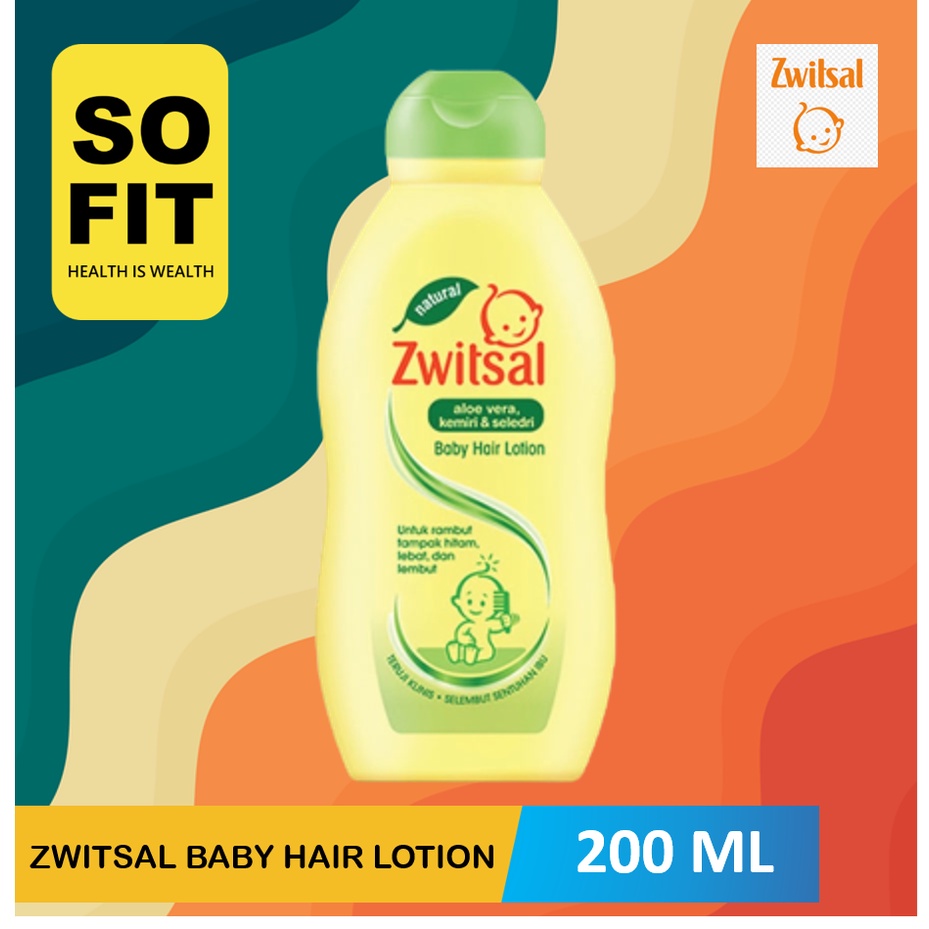 Zwitsal Baby Hair Lotion Aloe Vera Kemiri Seledri 100 &amp; 200 ml / Pelebat Rambut Bayi