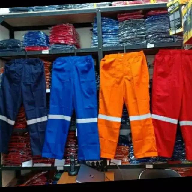 Seragam Safety Proyek Khusus Celana Pria BigSize Bahan Drill Murah