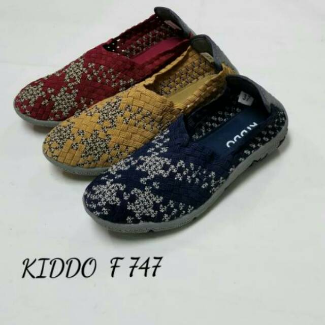 Sepatu Rajut KIDDO F747 Flat ORIGINAL