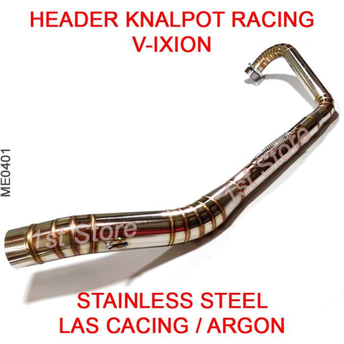 Header Pipa Knalpot Racing V-Ixion Stainless Leheran Leher Vixion