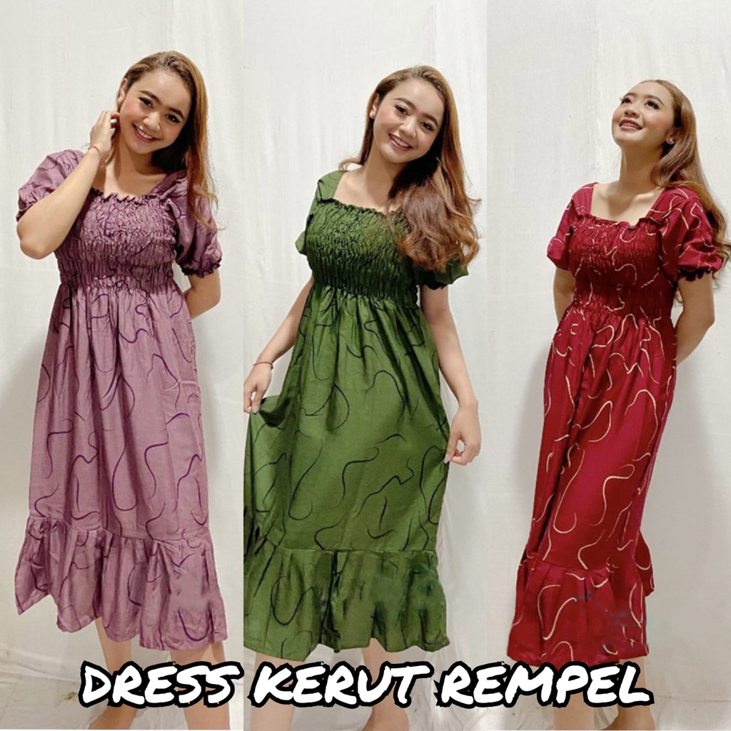DRESS KERUT REMPEL -B