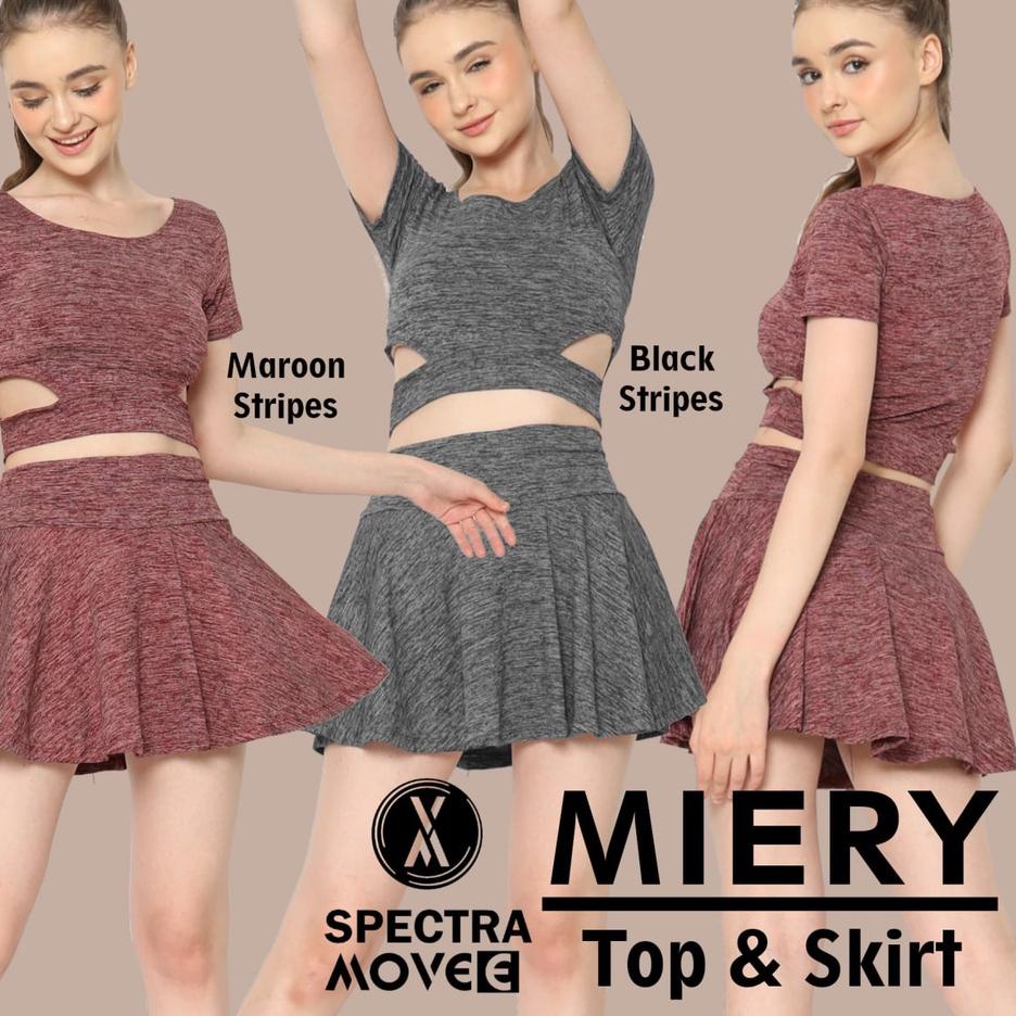 Keluaran Terbaru.. Rok senam MIERY skirt baju senam atasan senam celana rok setelan senam wanita set