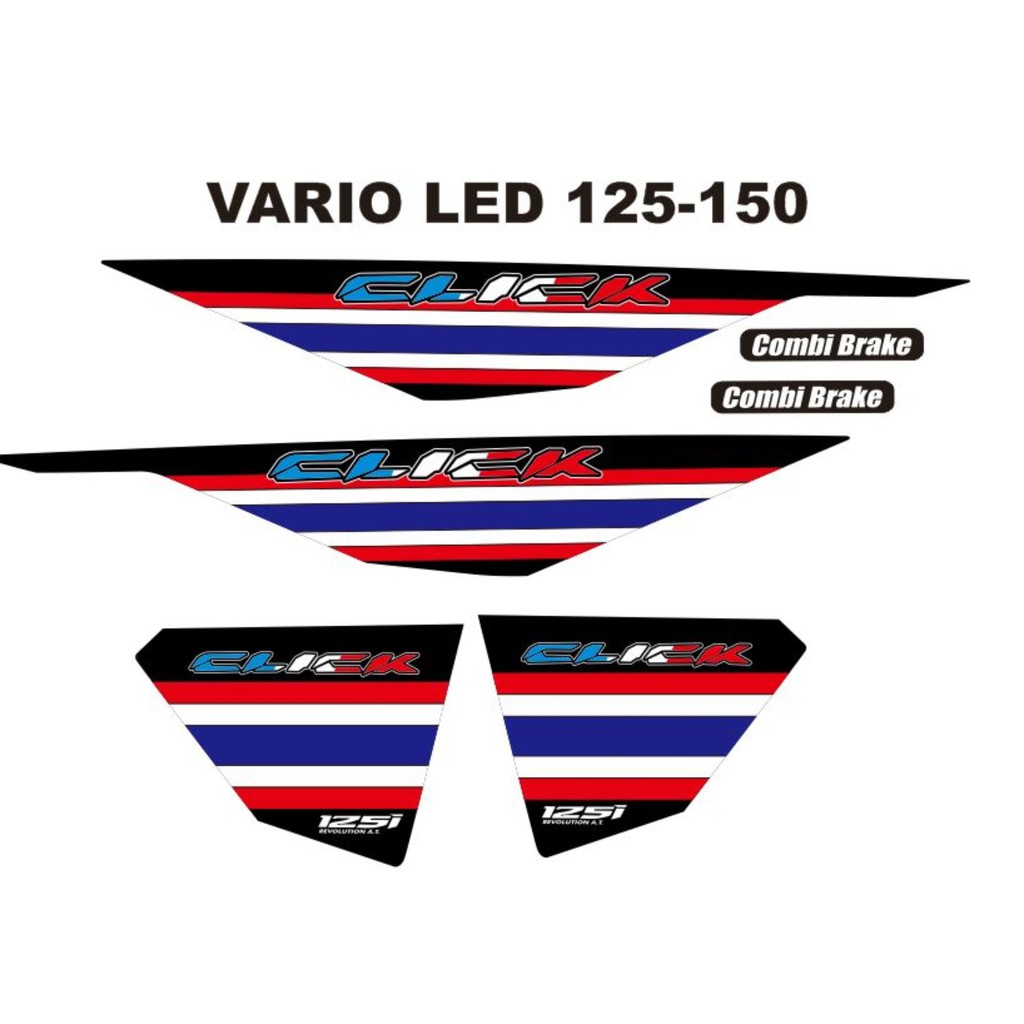 Jual STICKER STRIPING VARIASI VARIO LED 125-150 CLICK THAILAND