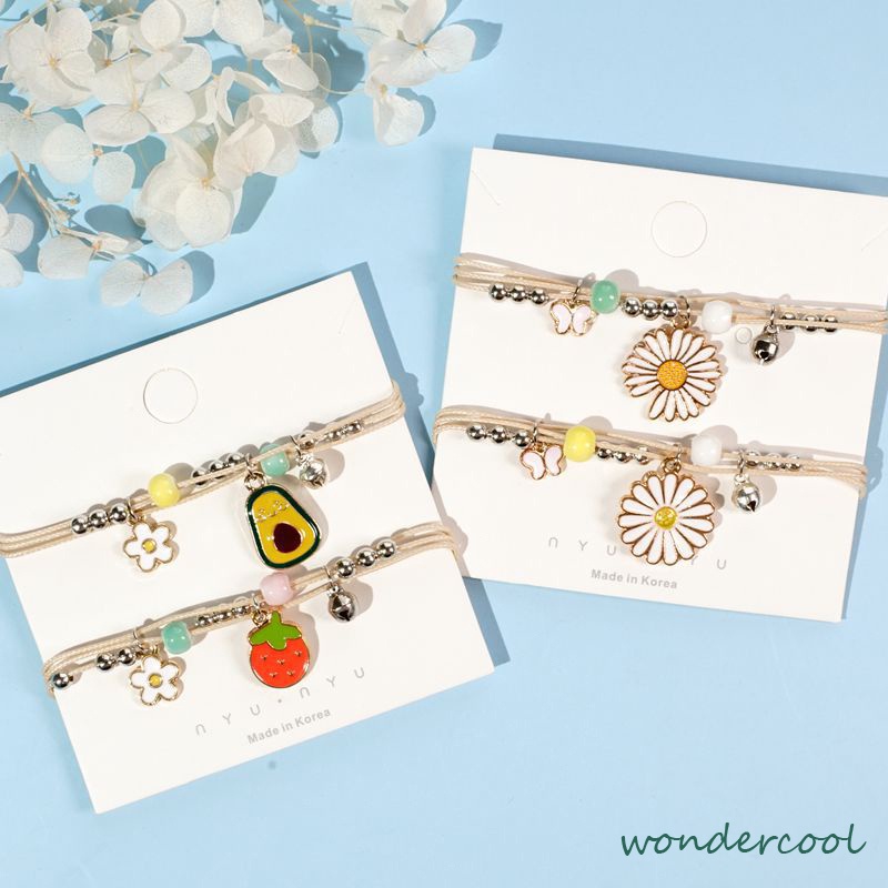 Gelang Couple Daisy Etnik Bead Tali persahabatan Braided Bracelet/Friendship Adjustable-Won