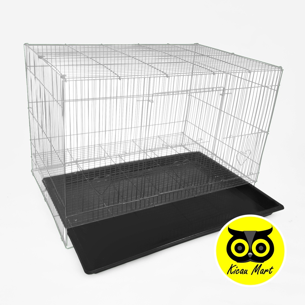 KANDANG KUCING BESI LIPAT SIZE M MEDIUM U/ KELINCI / SUGAR GLIDER / KITTEN / HAMSTER PET CAGE KDMDM-PUTIH