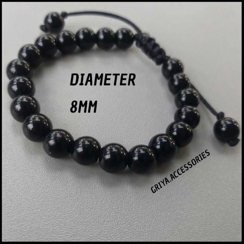 Gelang Batu Onyx Black Onyx Hitam