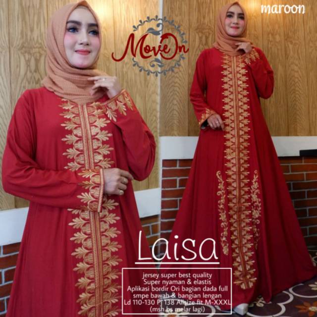 Gamis muslim jumbo ld 130 warna botol dress remaja dress kondangan seragaman murah premium gamis pesta dress lebaran terbaru Laisa Maxy Gamis Arabian Turkey Jumbo Dress Arabian Turkey Jumbo Gamis Pengajian Gamis Melar Gamis Super Jumbo XXXL