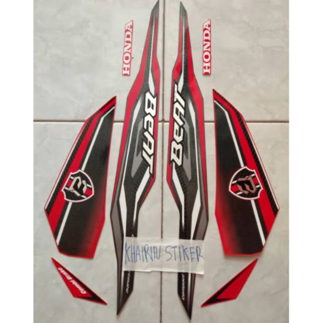 Striping beat 2019 hitam merah iss