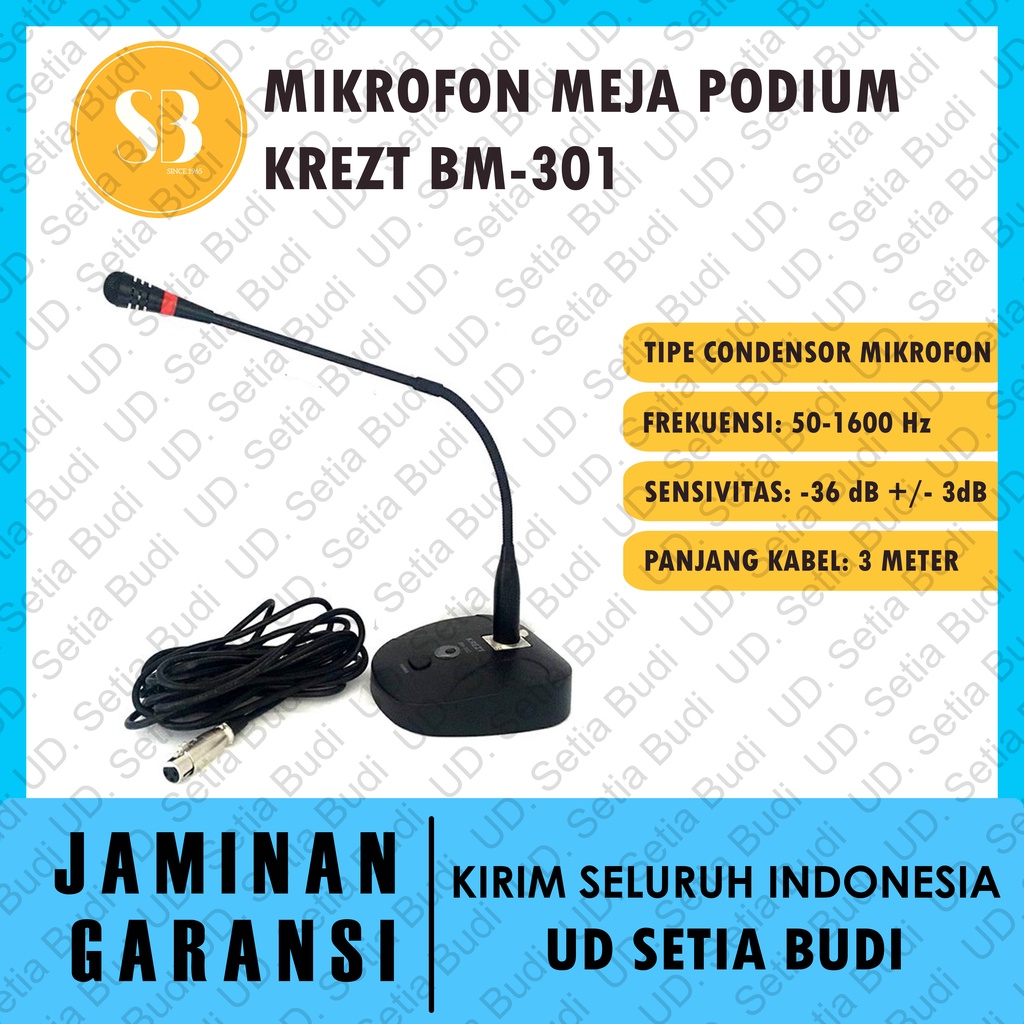 Mic Meja Podium Microphone Krezt BM301 BM-301