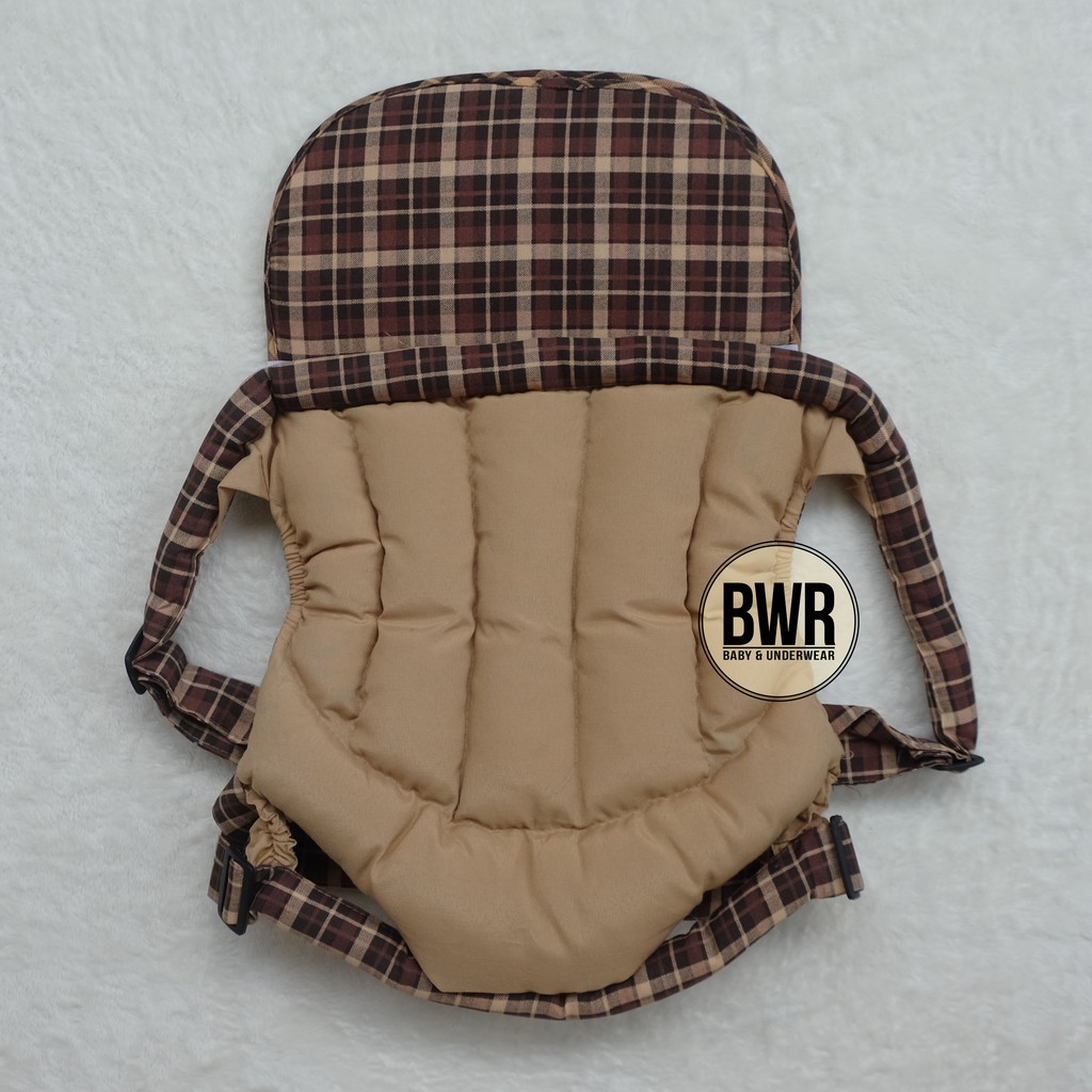 Gendongan Depan BESS TUA | Gendongan Bayi Depan Kanguru Motif Kotak-kotak - Bwr