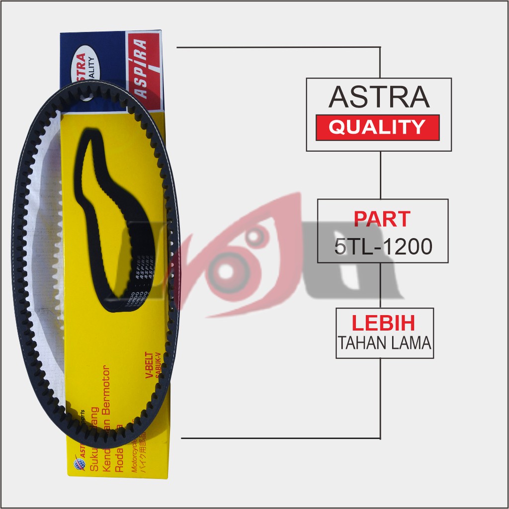 Vbelt Mio Lama Fino Soul Carbu Aspira Vanbelt Timing Belt 5TL Astra