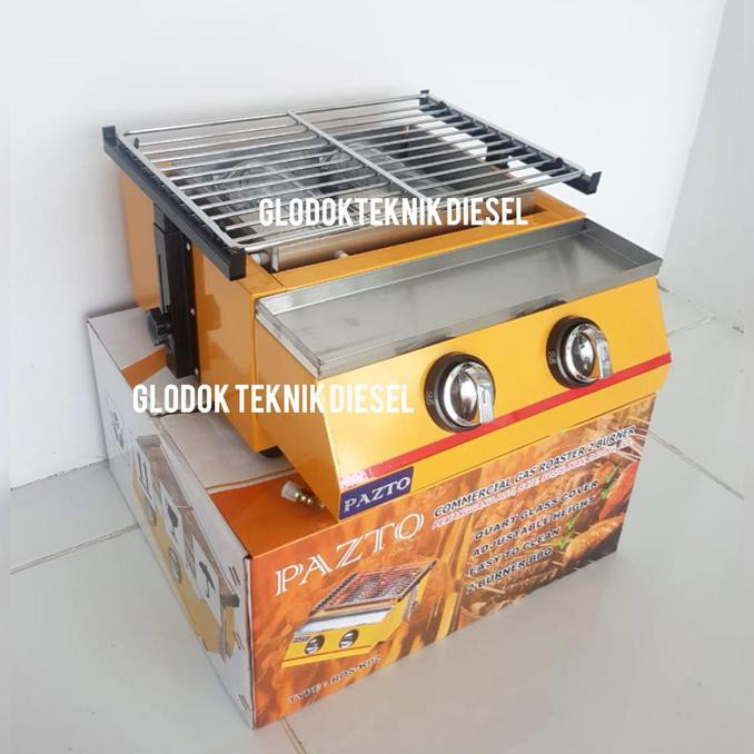 Mesin Pemanggang Sosis Bakar 2 Tungku Panggangan Portable Original - Terbaik 