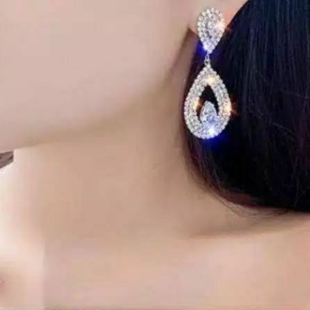 anting giwang fashion pengantin bridal modern korea berlian