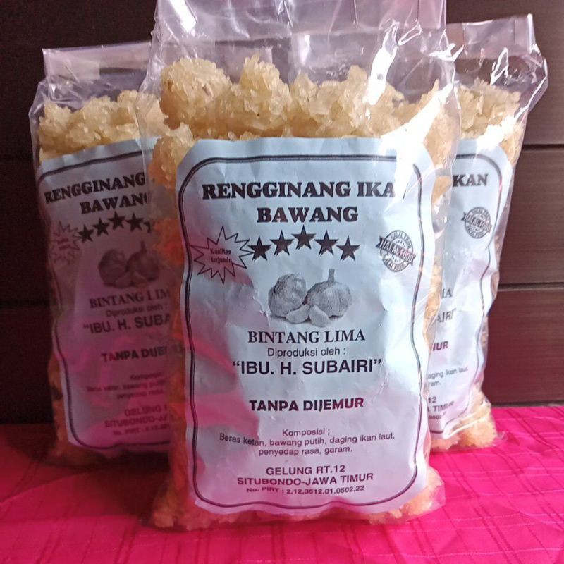 

Rengginang ikan bawang bentuk jumputan situbondo