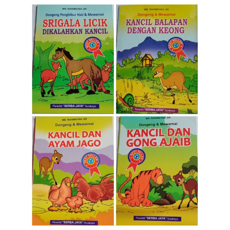 (DPH SERI 2) BUKU CERITA ANAK / BUKU DONGENG ANAK / BUKU ANAK ANAK DONGENG DAN MEWARNAI 2