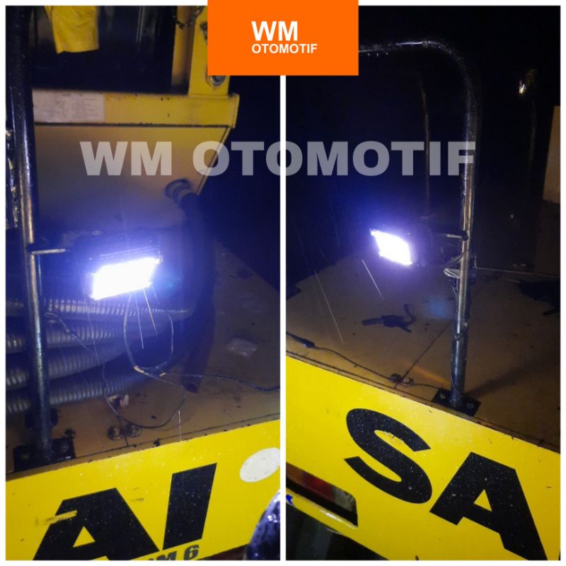 Lampu LED Tembak CWL 12 Mata 3 Susun 24 Volt Truk Bus Fuso Canter Tronton Truck Bis Bar Cree 2 Warna Putih Kuning Sorot Kabut Worklight Light Bar