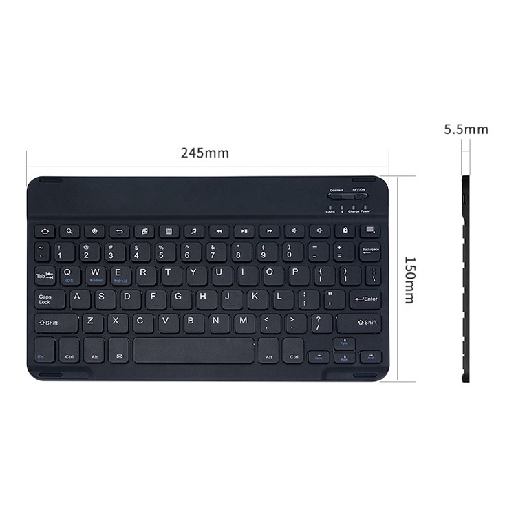 HB030 - Universal Slim Bluetooth 3.0 Keyboard 10 inch - Keyboard Slim Portabel Universal