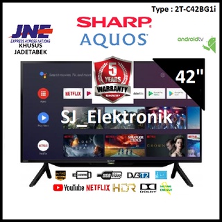 Jual Khusus Luar Kota Led Tv Sharp 42 Inch 2t C42bg1i 42bg1 Fullhd Android 9 0 Indonesia Shopee Indonesia