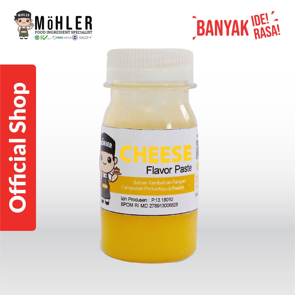 MOHLER Pasta perisa pewarna KEJU / CHEESE (KLIK KOMBO HEMAT UNTUK BELI 1 GRATIS 1)