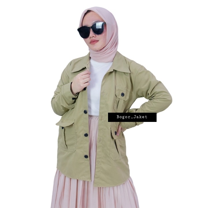 Adams Jaket Khaki - Jacket Semi Parka - Jaket Pria Dan Wanita Terbaru