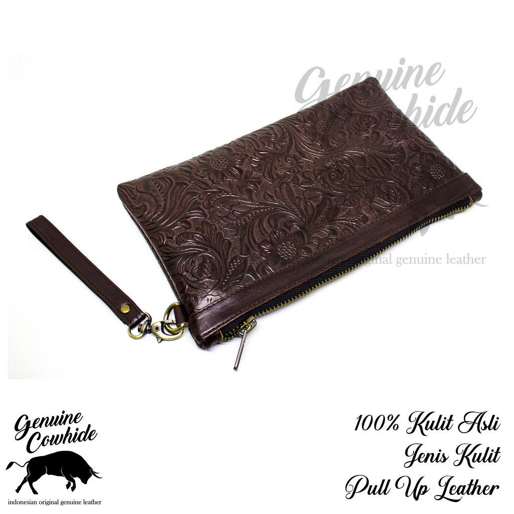 Clutch Bag Kulit Asli - Tas Clutch Kulit Asli Genuine Cowhide