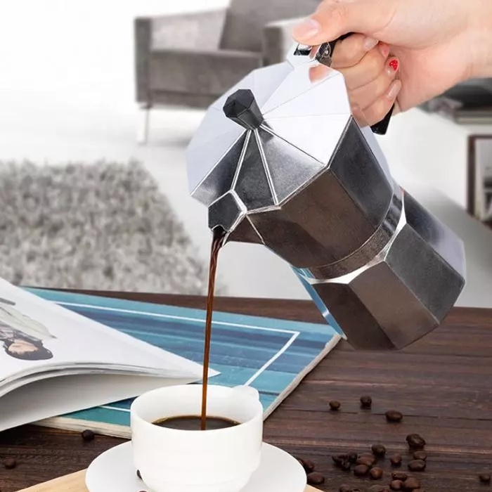 Teko Stainless Coffe Maker Alat Kopi Espresso Moka Pot Filter Coffee