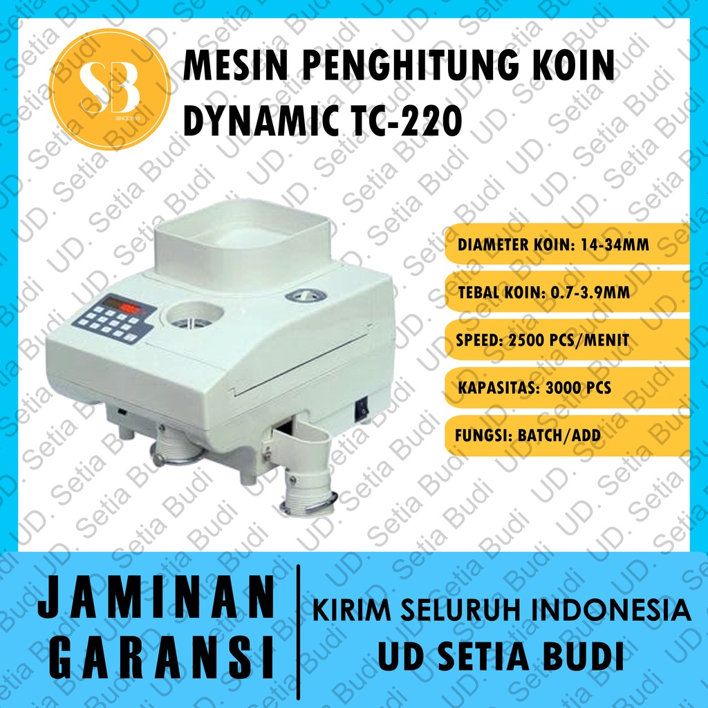 Mesin Hitung Koin / Mesin Hitung Coin Dynamic TC220 / TC 220