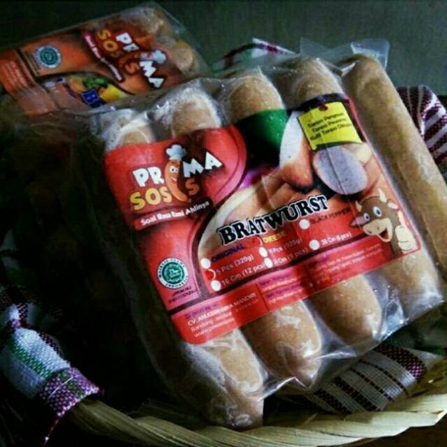 

SOSIS SAPI - PRIMA SOSIS - BRATWURST - CHEESE - ISI 5 pcs - 12 cmn