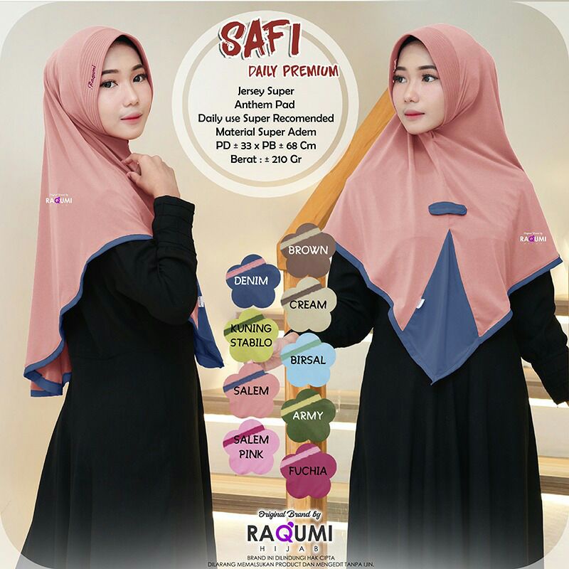 Hijab Instant Terbaru Safi Daily Original Raqumi