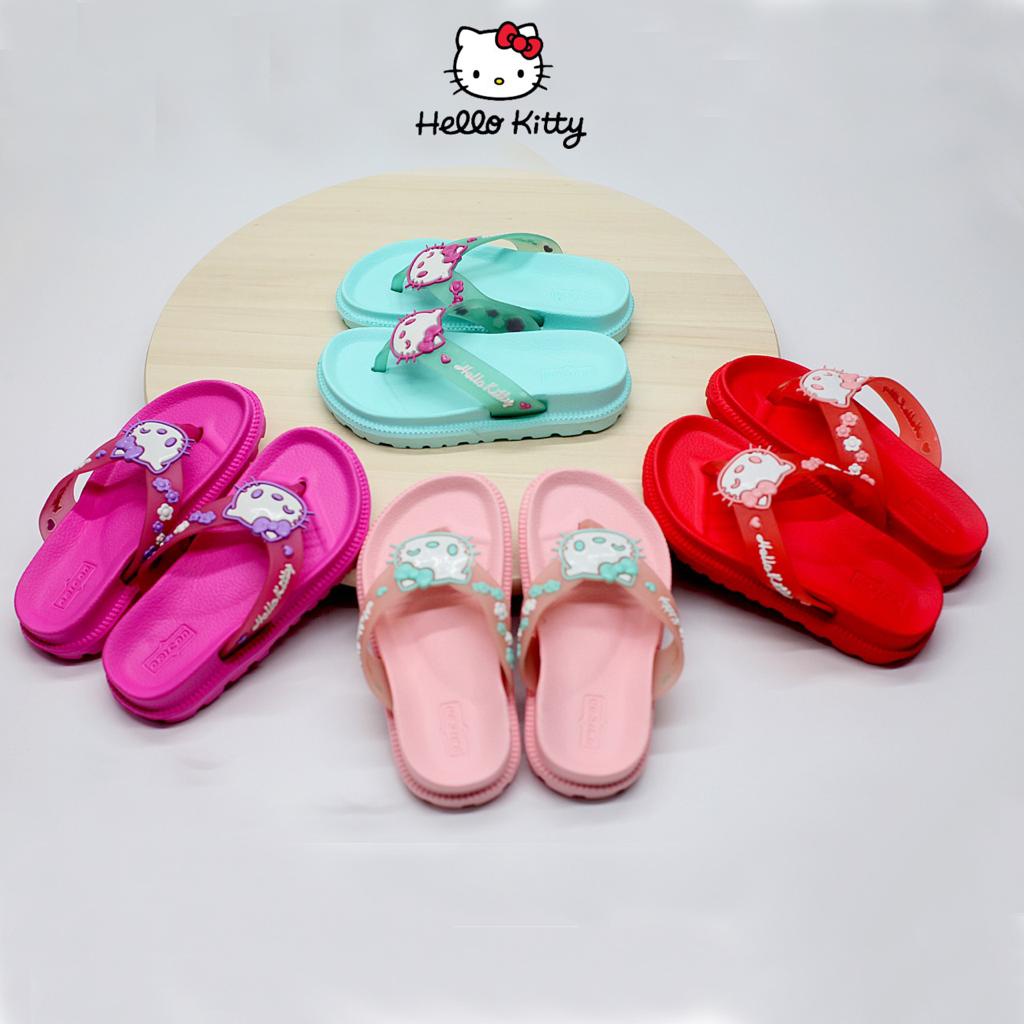 Sandal Anak Perempuan Sandal Jepit Bahan Karet Terbaru Motif Hello Kitty Size 24-35