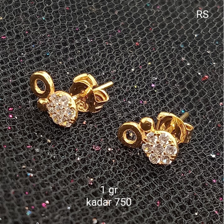 Anting Emas 17K - 1 gr Kadar 750 - 759