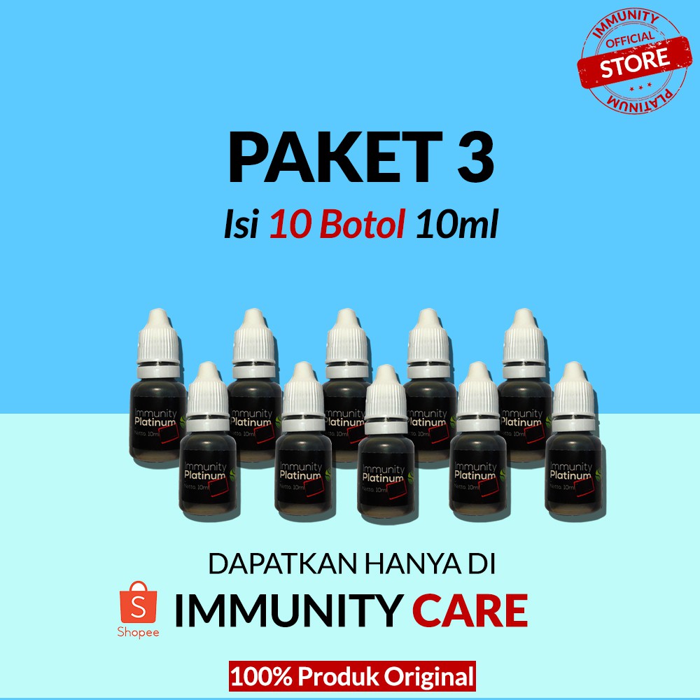 Paket 3 Immunity Platinum 10ml (Isi 10 Pcs)