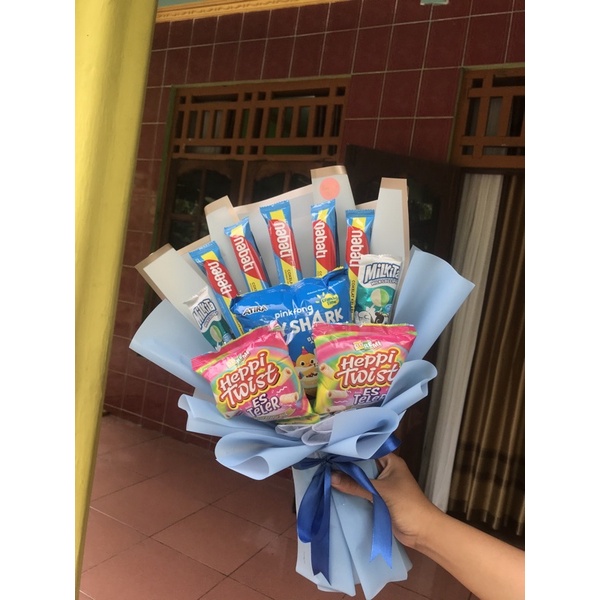 BUKET SNACK, BUKET SNACK MINI, BUKET MURAH, BUKET ULANGTAHUN, HADIAH ULANGTAHUN