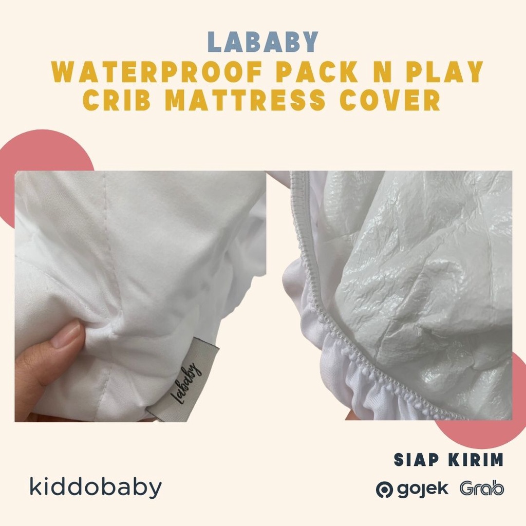 Lababy Waterproof Pack N Play Crib Mattress Cover 70x100cm